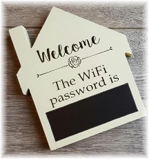 WiFi password plaque