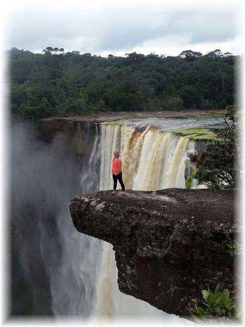 Hannah at Kaieteur Falls, Guyana