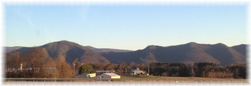 Blue Ridge mountains from along I-81