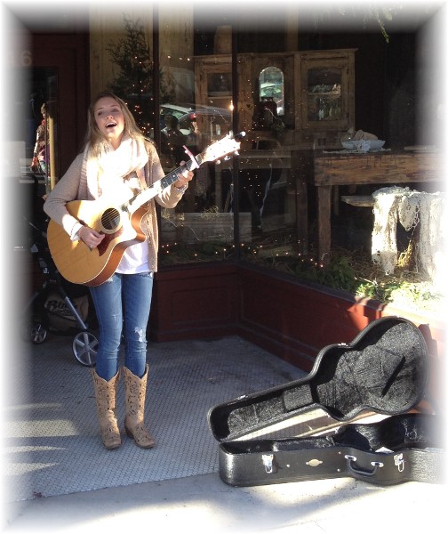 Budding country singer in Franklin Tennessee 11/28/14