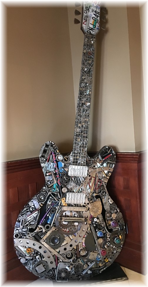 Decorative guitar in Nashville Union Station 11/25/16