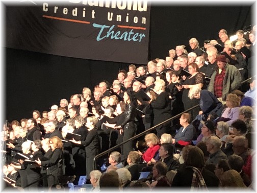 Choir at Gaither homecoming concert, Reading, PA 12/9/17 (Click to enlarge)