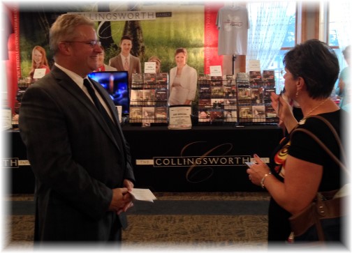 Brooksyne visiting with Phil Collingsworth 8/7/14