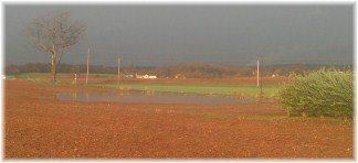 Flooded field from Hurricane Sandy