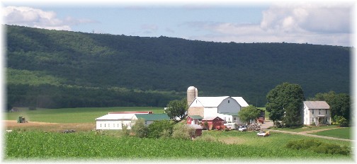 Berks County PA Blue mountain farm scene 7/1/11
