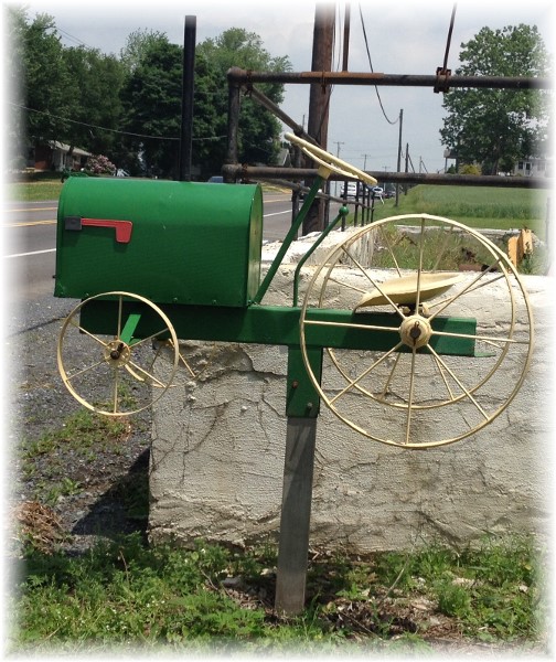 Tractor mailbox in rural PA
