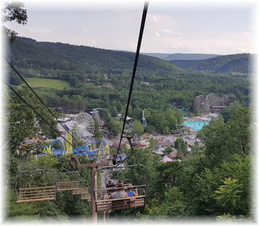 Knoebels Park from tram, Columbia County, PA 7/4/17