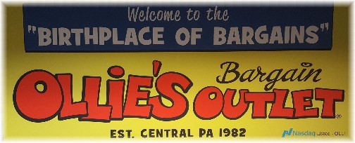 Ollies sign at Harrisburg airport 10/25/16
