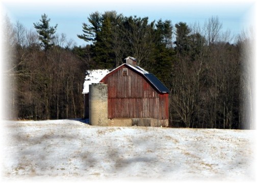 Winter barn (photo by Doris High)