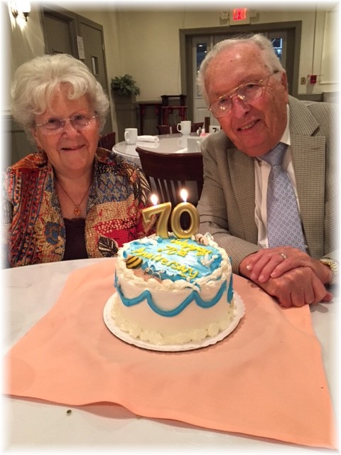 Ed and Gladys Berkey, 70th anniversary
