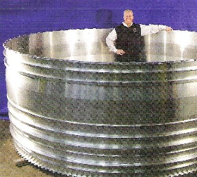 Bob Grant in jet engine fan casing