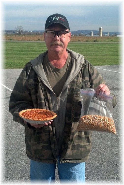 Darvin with pecans and pie