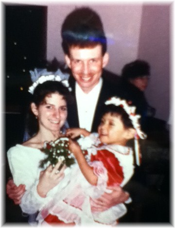 Ester with Mosebargers at wedding 12/18/92