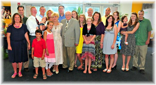 Ron and Bonnie Hoover family on their 50th anniversary