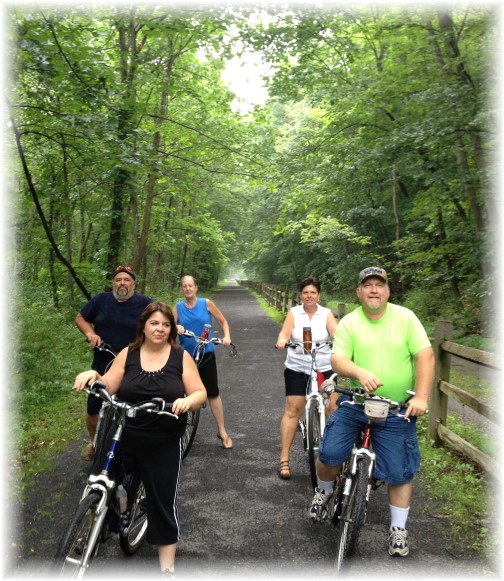 With friends in Lower Bike Trail 7/6/15