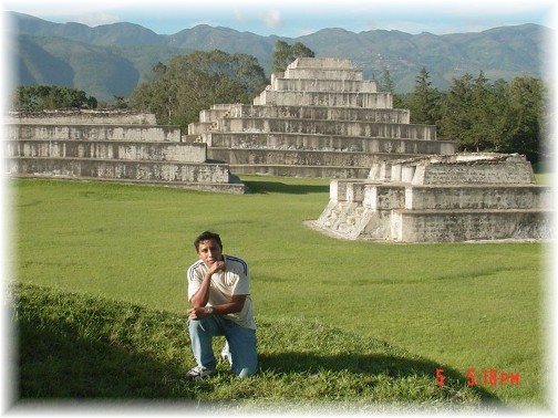 Marvin at Zaculeu Mayan archaeological site