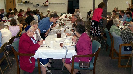 Church dinner following missions service photo