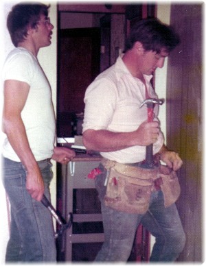 With Paul Schotz 1976 repairing parsonage
