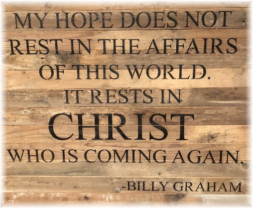 Billy Graham quote on hope