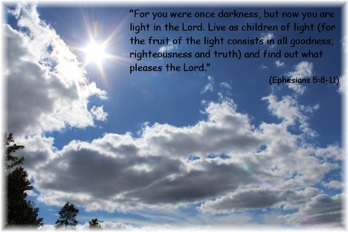 Ephesians 5:8-10 Clouds and sun in Delaware (photo by Duke)