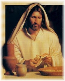 Jesus breaking bread
