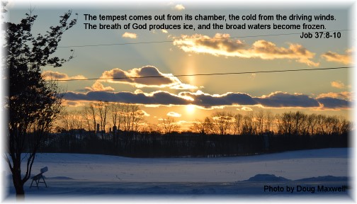 Scripture verse with sunset 1/30/15 Click to enlarge (Photo by Doug Maxwell)