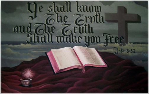 Mural with John 8:32