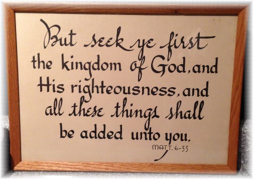 Matthew 6:33 (Kember print)