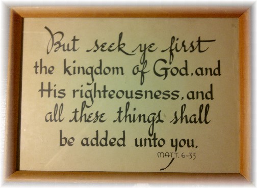 Matthew 6:33, Walter Kember print