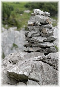 Memorial stone pile