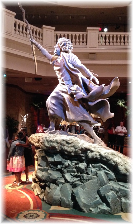 Moses statue at Sight and Sound Theater foyer in Lancaster PA