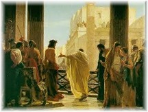 Christ with Pilate at trial