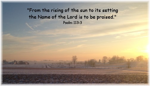 Sunrise with Psalm 113:3 2/18/15