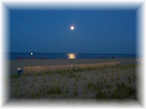 Moon over Rehoboth Beach DE