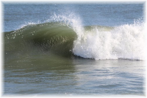 Ocean wave along Delaware shore (photo by Duke)