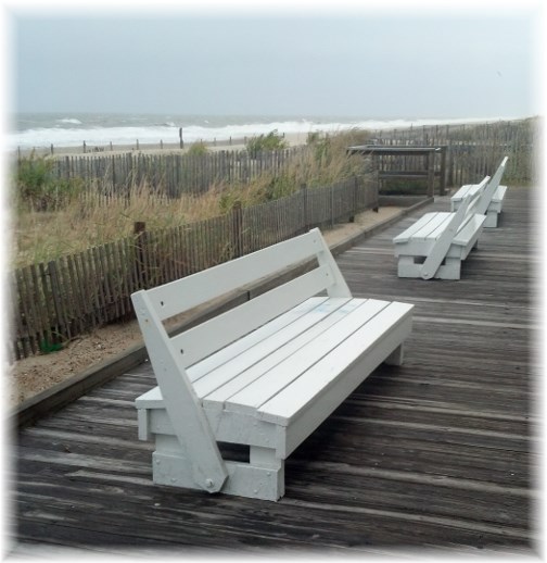 Rehoboth Beach boardwalk benches