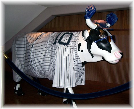 Yankee Cow at Baseball Hall Of Fame in Cooperstown, New York