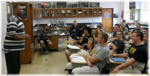 Mike Cobb with Solanco HS football team 10/23/12