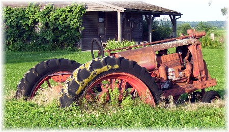 Sunken tractor