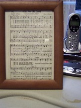 Photo of framed hymn