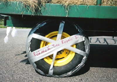Duct tape tire repair kit