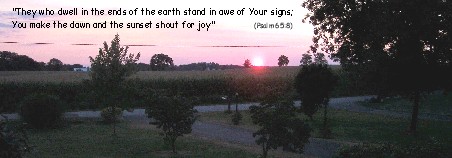 Sunset photo Psalm 65:8