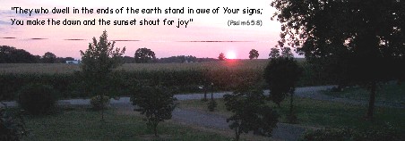 Sunset photo Psalm 65:8
