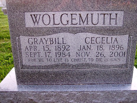 Photo of Wolgemuth Tombstone