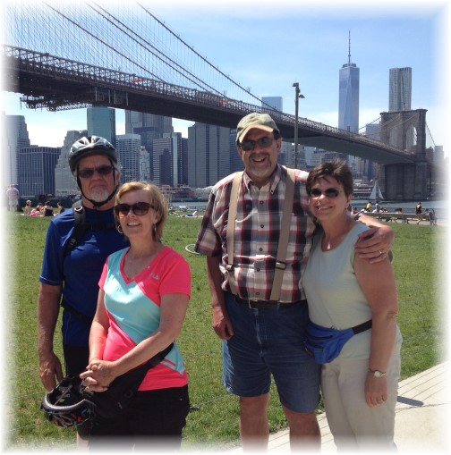 With Lee and Pam Smucker under Brooklyn Bridge 5/26/14)