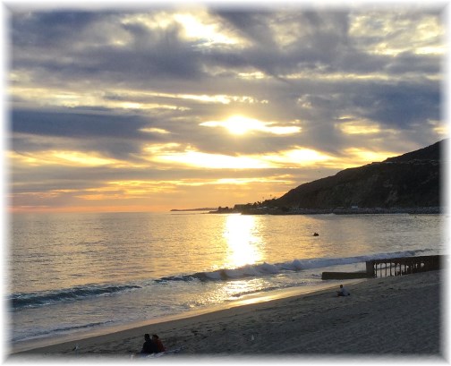 California sunset at Santa Monica  3/13/15 (This photo will enlarge if clicked)