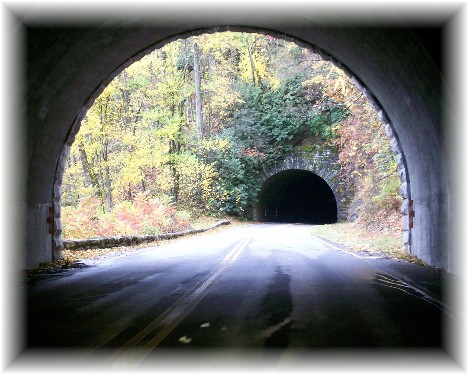 Double tunnel view on Blue Ridge Parkway