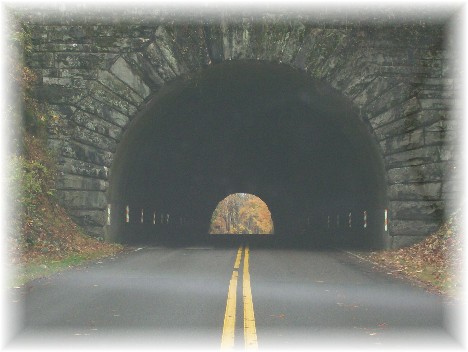 Tunnel view on Blue Ridge Parkway