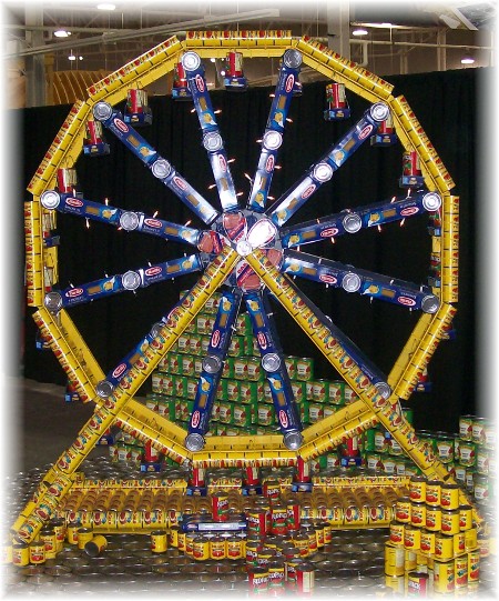 Ferris wheel made of cans at Indiana State Fair