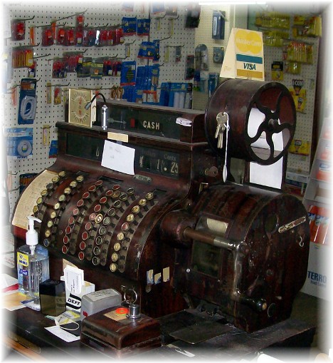 Hardware store cash register in Greensburg Indiana